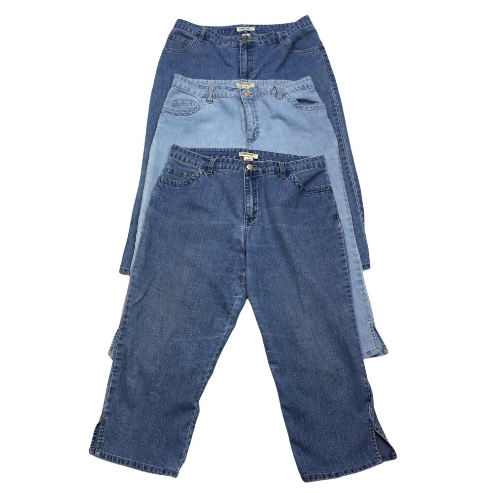 Vtg Cherokee Women's Cropped Denim Jeans | Bundle Lot Of 3 | Size 12 | y2k 90s - Picture 11 of 12